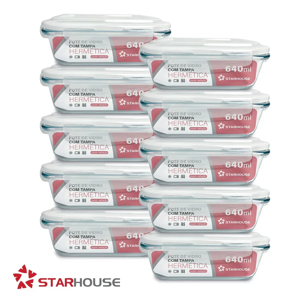 Kit completo com 10 potes